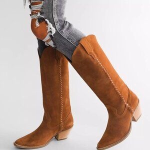 Dingo Sweetwater Suede Tall Western Boots 8.5 BRAND NEW IN BOX